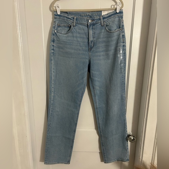 American Eagle Outfitters Denim - American Eagle Outfitters Light Blue Straight Leg Jeans
